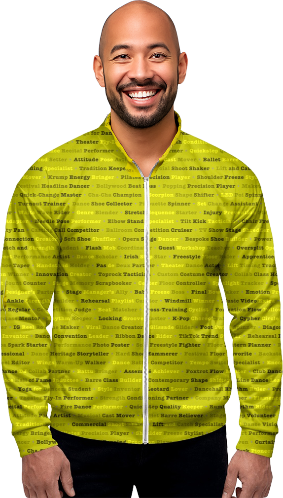 WORDIAC Hawaiian shirt — model view
